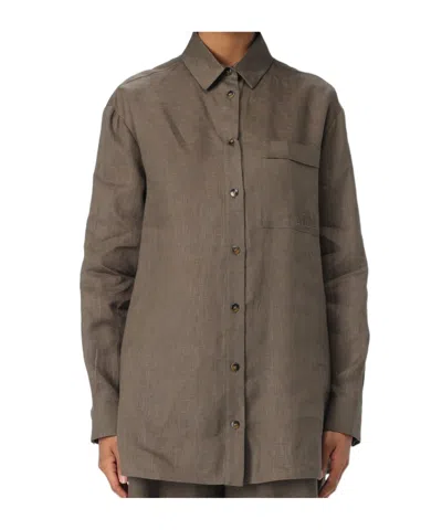 Max Mara Long Sleeve Shirt In Green