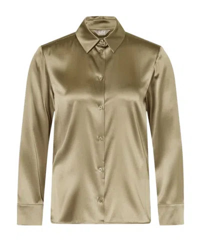Max Mara Long Sleeve Shirt In Brown