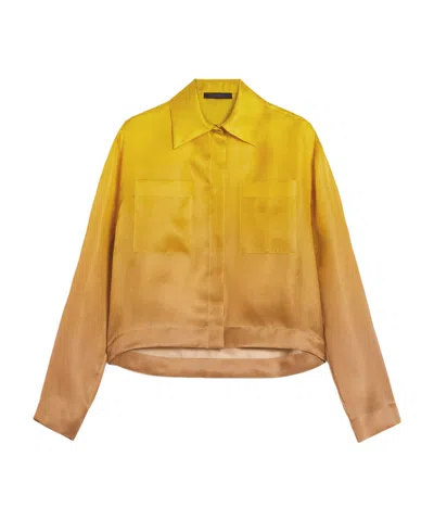 Max Mara Long Sleeve Shirt In Golden
