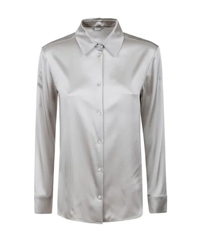 Max Mara Long Sleeve Shirt In Grey