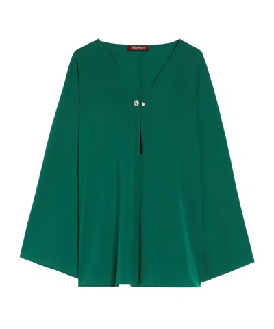 Max Mara Long Sleeve Shirt In Dark Green