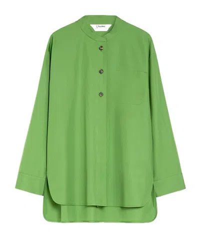 Max Mara Long Sleeve Shirt In Green