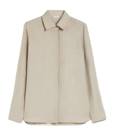Max Mara Long Sleeve Shirt In Nude