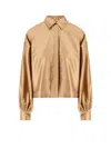 Max Mara Scalata Shantung Shirt In Nude