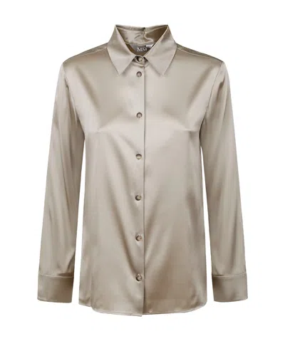 Max Mara Long Sleeve Shirt In Beige