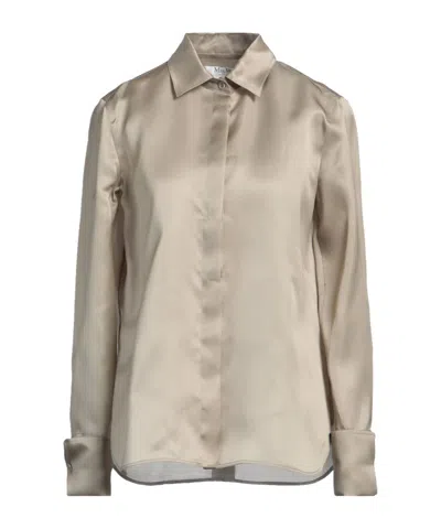 Max Mara Long Sleeve Shirt In Neutral