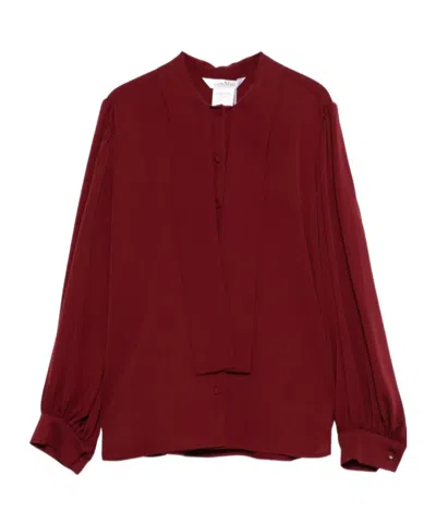 Max Mara Long Sleeve Shirt In Red
