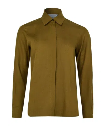 Max Mara Long Sleeve Shirt In Green