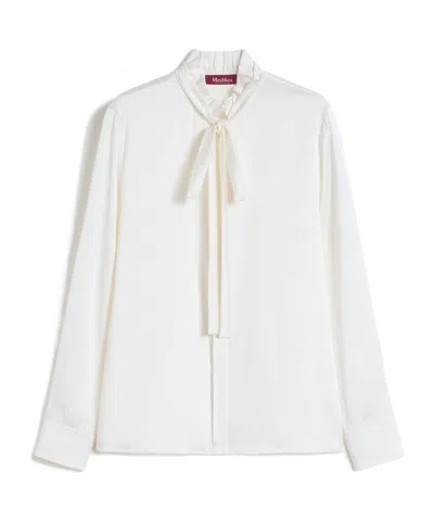 Max Mara Long Sleeve Shirt In White