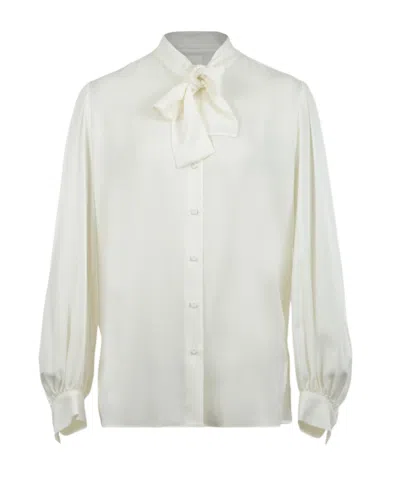 Max Mara Long Sleeve Shirt In White