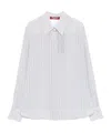 Max Mara Striped Long-sleeve Shirt In White