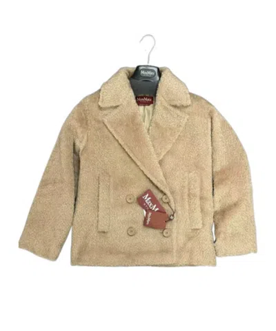 Max Mara Long Sleeve Short Coat In Brown