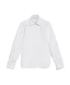 Max Mara Pointed-collar Stretch-cotton Shirt In White