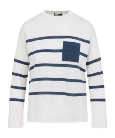 Max Mara Long Sleeve Sweater In White