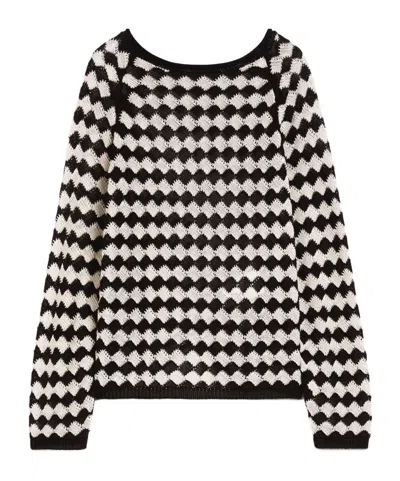Max Mara Long Sleeve Sweater In Black
