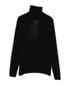 Max Mara Turtleneck Virgin-wool Sweater In Black