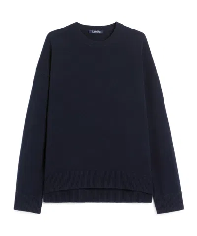 Max Mara Long Sleeve Sweater In Black