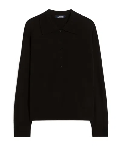 Max Mara Long Sleeve Sweater In Black