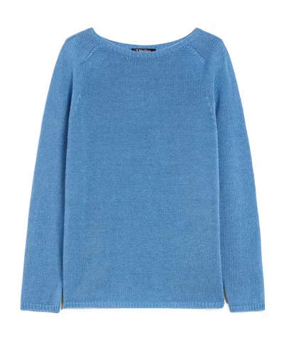 Max Mara Long Sleeve Sweater In Blue