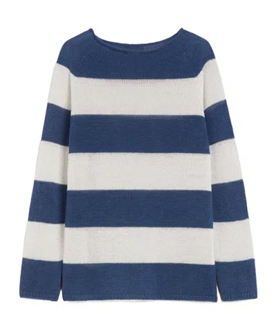Max Mara Long Sleeve Sweater In Blue