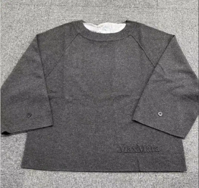 Max Mara Long Sleeve Sweater In Gray