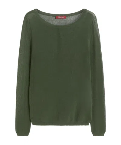 Max Mara Long Sleeve Sweater In Green