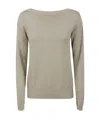 Max Mara Long Sleeve Sweater In Nude
