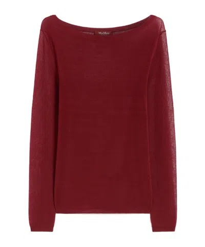 Max Mara Long Sleeve Sweater In Red