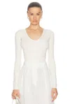 Max Mara Long Sleeve Sweater In Vanilla