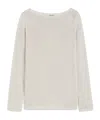 Max Mara Long Sleeve Sweater In White