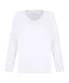 Max Mara Long Sleeve Sweater In White