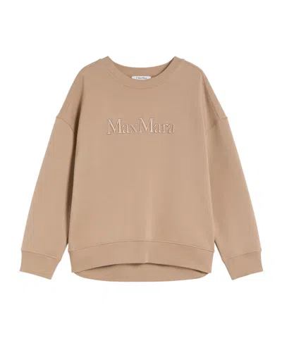 Max Mara Long Sleeve Sweatshirt In Brown