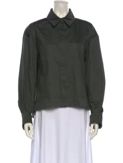 Pre-owned Max Mara Long Sleeve Sweatshirt In Green