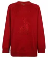 Max Mara Long-sleeved Round-neck Sweater In Red