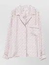 Max Mara Long Sleeve Top All Over Print Nylon In Pink
