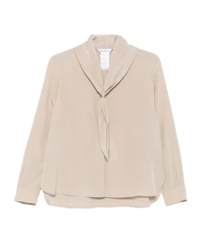 Max Mara Long Sleeve Top In Neutral