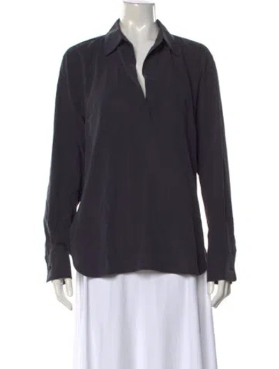 Pre-owned Max Mara Long Sleeve Top In Gray