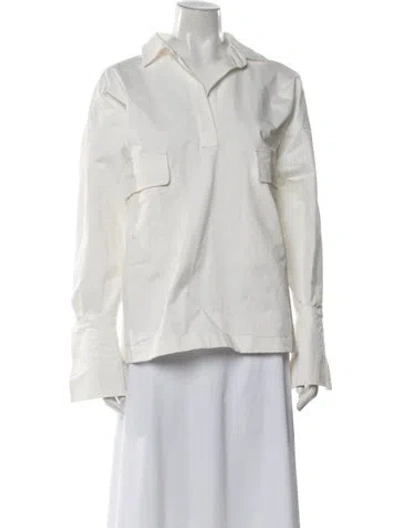Pre-owned Max Mara Long Sleeve Top In Neutral