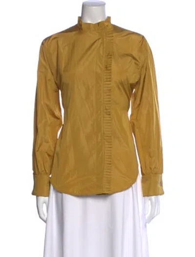 Pre-owned Max Mara Long Sleeve Top W/ Tags In Yellow