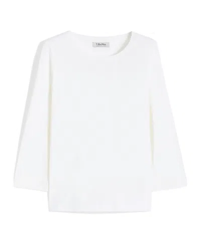 Max Mara Long Sleeve T-shirt In White