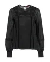 Max Mara Long-sleeved Blouse In Black