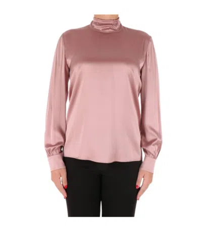 Max Mara Long-sleeved Blouse In Pink