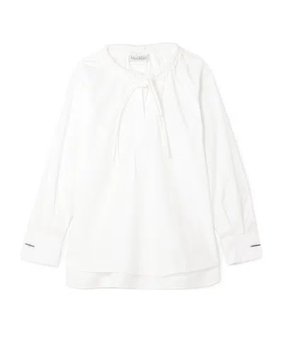 Max Mara Long-sleeved Blouse In White