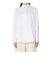 Max Mara Long-sleeved Button-up Shirt In White