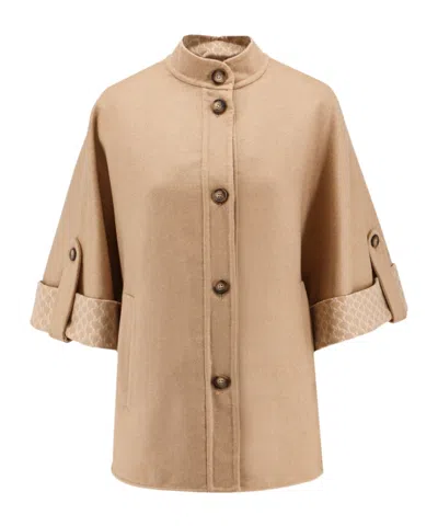 MAX MARA MAX MARA MARINA MOCK NECK CURVED HEM COAT