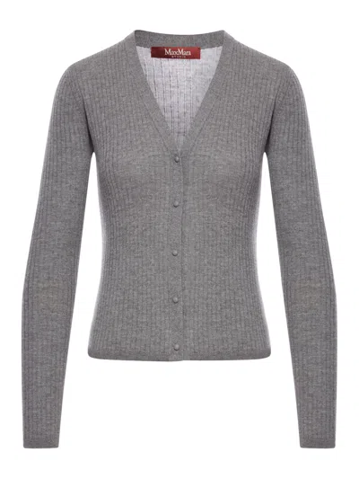 MAX MARA MAX MARA STUDIO POTUS BUTTON-UP V-NECK CARDIGAN