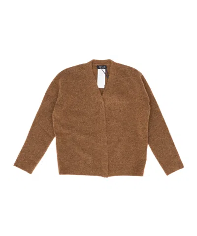 Max Mara Long-sleeved Cardigan In Brown