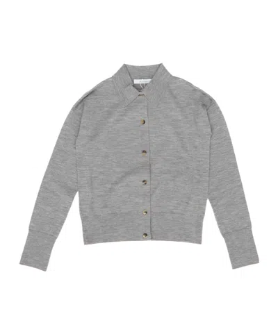 Max Mara Long-sleeved Cardigan In Gray