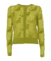 Max Mara Alvaro Lime Green Cardigan In Green