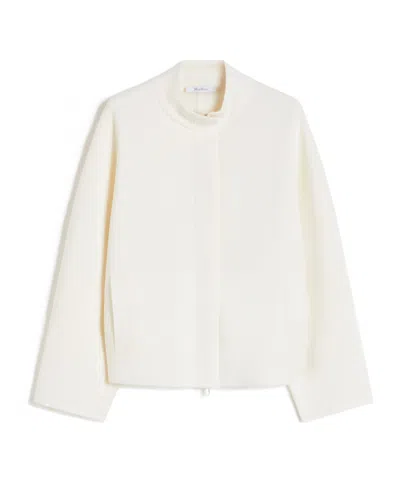 Max Mara Long-sleeved Cardigan In White
